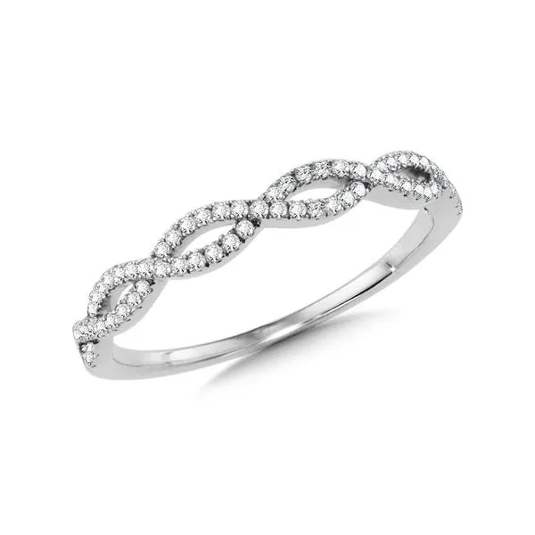 White gold diamond criss cross band Sam Dial Jewelers Pullman, WA