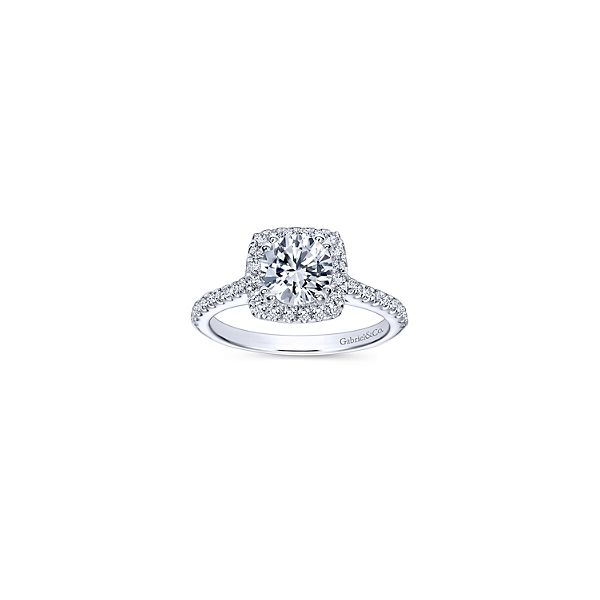 Diamond Halo Engagement Ring Sam Dial Jewelers Pullman, WA