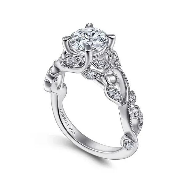 Floral Engagement Ring Image 3 Sam Dial Jewelers Pullman, WA