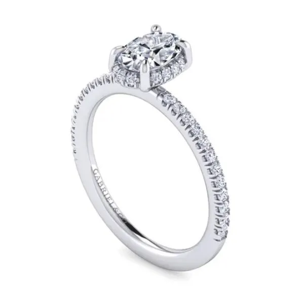 Oval Hidden Halo Engagement Ring Image 2 Sam Dial Jewelers Pullman, WA