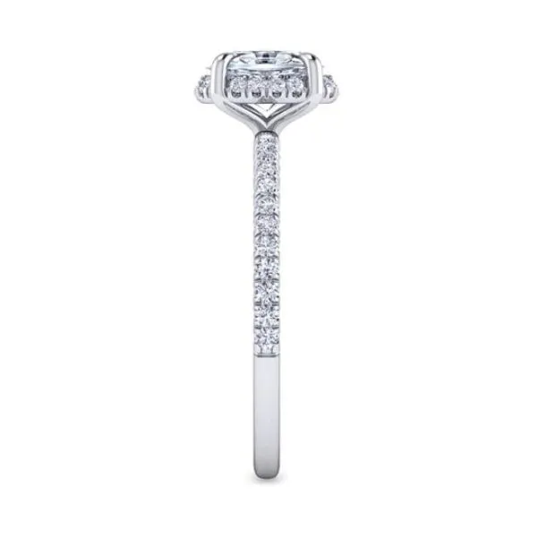 Oval Hidden Halo Engagement Ring Image 3 Sam Dial Jewelers Pullman, WA