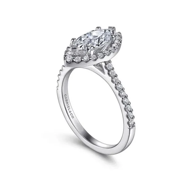 14KW .34 CTW MARQUISE HALO MOUNTING Image 2 Sam Dial Jewelers Pullman, WA
