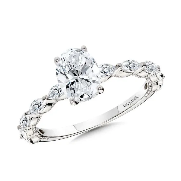Marquise Side Stone Engagement Mounting Sam Dial Jewelers Pullman, WA