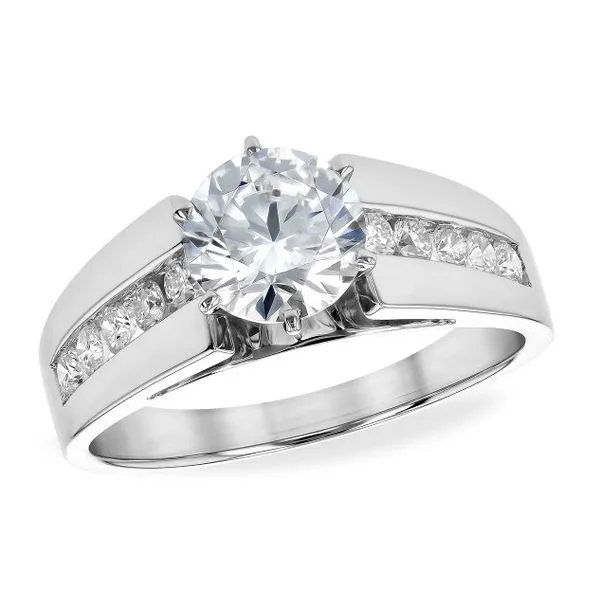 14K White Gold Solitaire Semi-Mounting