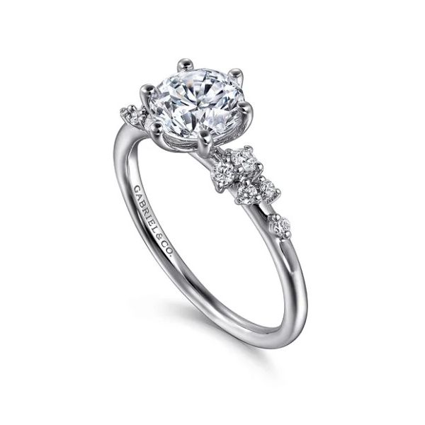 White Gold Round Diamond Engagement Ring Image 2 Sam Dial Jewelers Pullman, WA