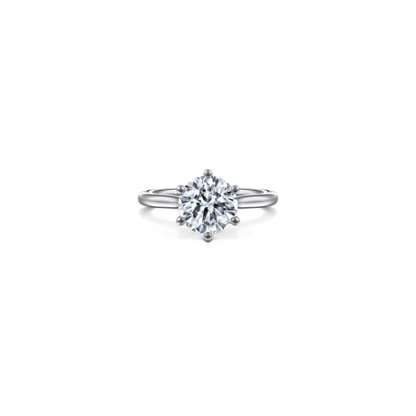 6-Prong Solitaire Hidden Halo Engagement Ring Sam Dial Jewelers Pullman, WA