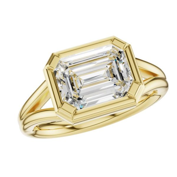Emerald-cut Yellow Gold Engagement Ring Sam Dial Jewelers Pullman, WA