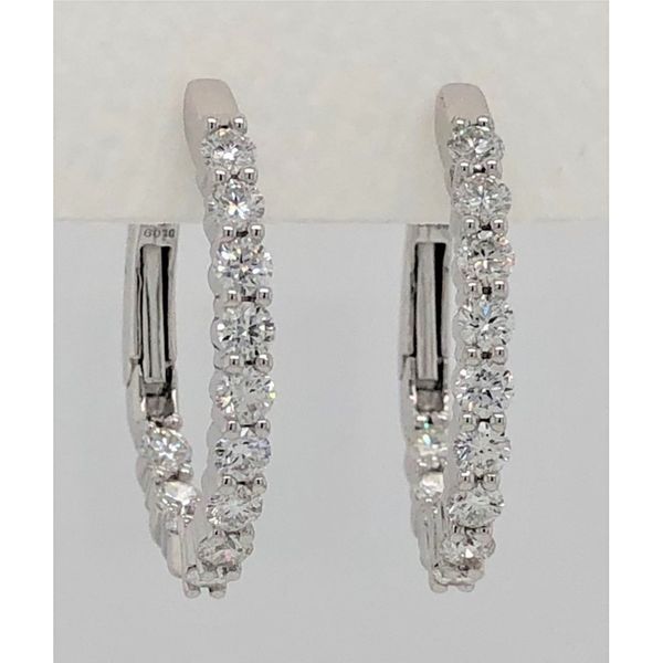 1 Carat Inside Out Diamond Hoops Sam Dial Jewelers Pullman, WA