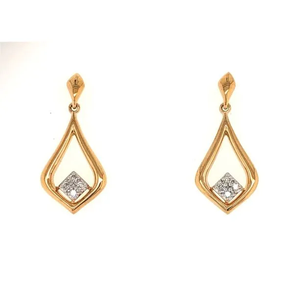 Yellow Gold Diamond Dangles Sam Dial Jewelers Pullman, WA