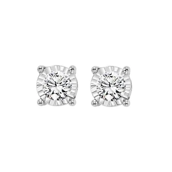 ILLUSION SET 1/2 CARAT DIAMOND STUDS Sam Dial Jewelers Pullman, WA