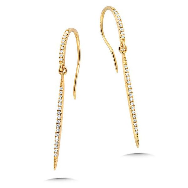 Yellow Gold Diamond Drop Earrings Sam Dial Jewelers Pullman, WA