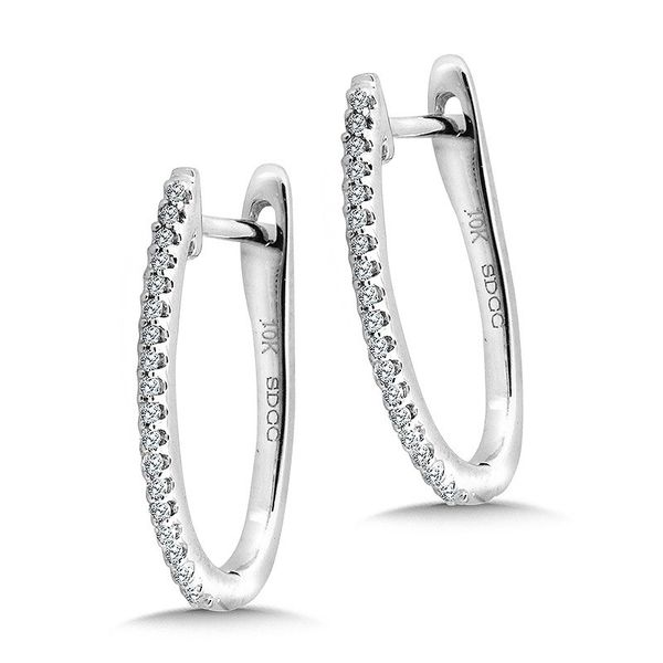 DIAMOND HORSESHOE STYLE HOOP EARRINGS Sam Dial Jewelers Pullman, WA