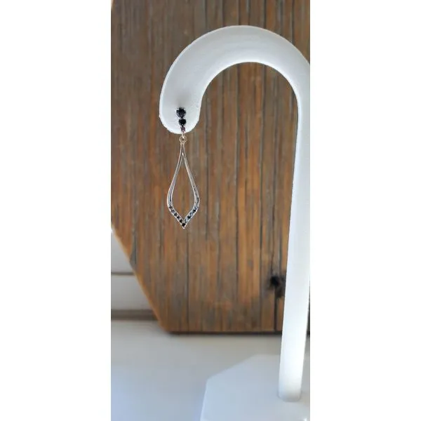Black Diamond Dangle Earrings Image 2 Sam Dial Jewelers Pullman, WA