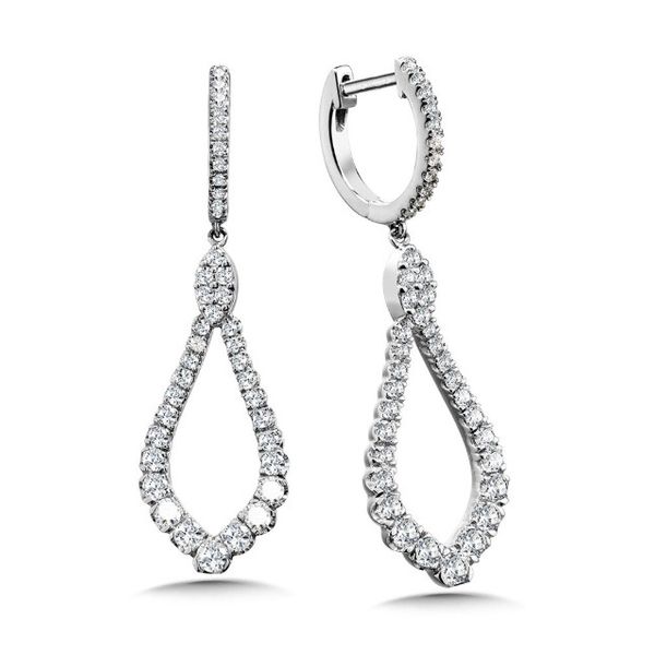Teardrop Graduating Diamond Hinge Earrings Sam Dial Jewelers Pullman, WA
