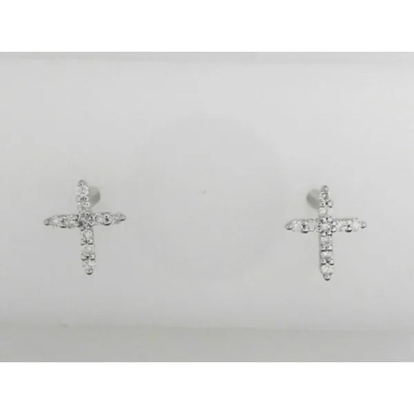 Diamond Cross Earrings
