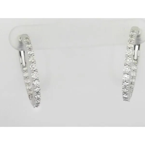 White Gold Diamond Inside-Out Hoops Sam Dial Jewelers Pullman, WA