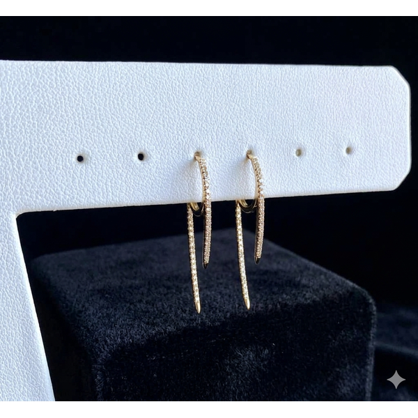 Yellow Gold Diamond Dangles Sam Dial Jewelers Pullman, WA