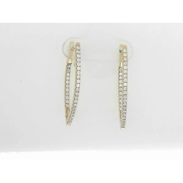 Marquise Shaped Diamond Inside Out Hoops Sam Dial Jewelers Pullman, WA