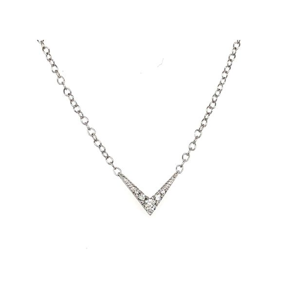 White Gold Diamond 'V' Pendant Sam Dial Jewelers Pullman, WA