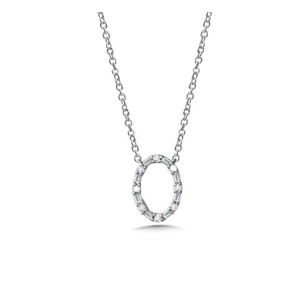 OVAL SHAPED DIAMOND PENDANT WITH DIAMOND EMBELLISHED CHAIN Sam Dial Jewelers Pullman, WA