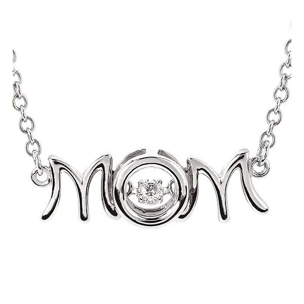 STERLING SILVER SHIMMERING DIAMONDS® MOM PENDANT Sam Dial Jewelers Pullman, WA