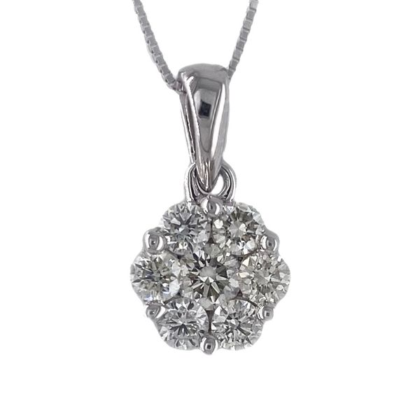 Diamond Cluster Pendant Sam Dial Jewelers Pullman, WA