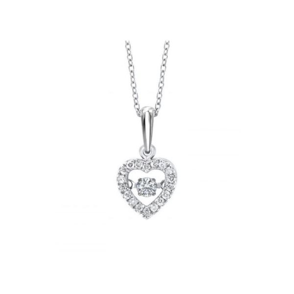 10K WHITE GOLD DIAMOND HEART PENDANT Sam Dial Jewelers Pullman, WA