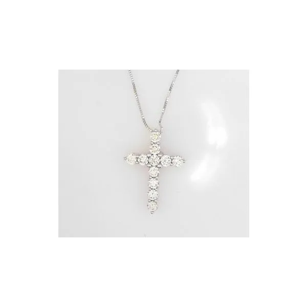 14KW 1.0CTW DIAMOND CROSS PENDANT similar item image