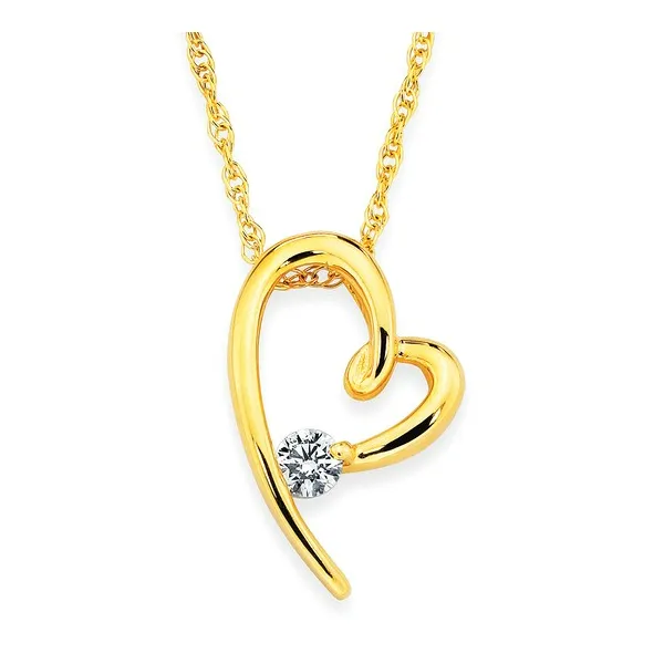 14KY Diamond Heart Pendant Sam Dial Jewelers Pullman, WA