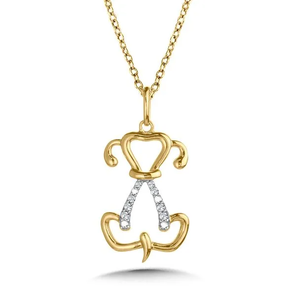 Yellow Gold and Diamond Dog Necklace Sam Dial Jewelers Pullman, WA