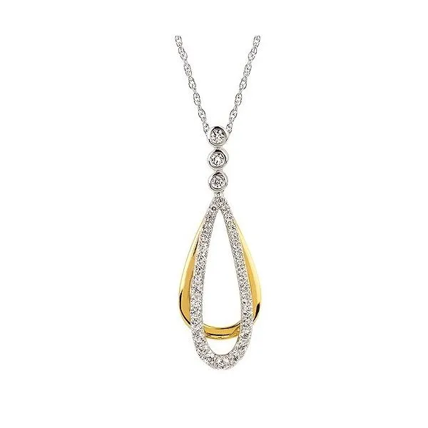 14K TWO TONE DIAMOND PENDANT Sam Dial Jewelers Pullman, WA
