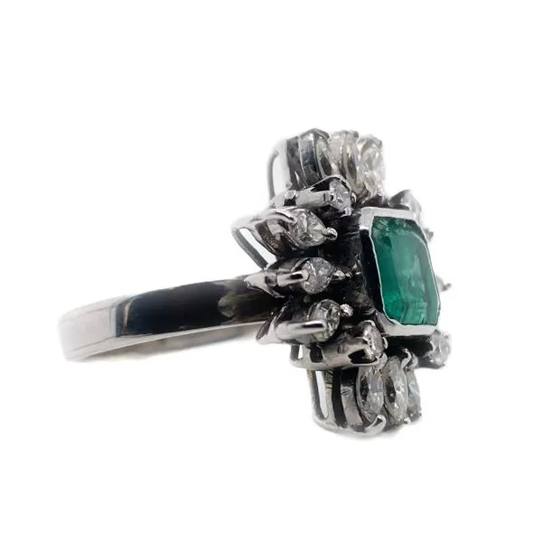 Emerald and Diamond Cocktail Ring Image 2 Sam Dial Jewelers Pullman, WA