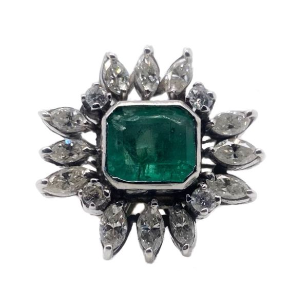 Emerald and Diamond Cocktail Ring Sam Dial Jewelers Pullman, WA