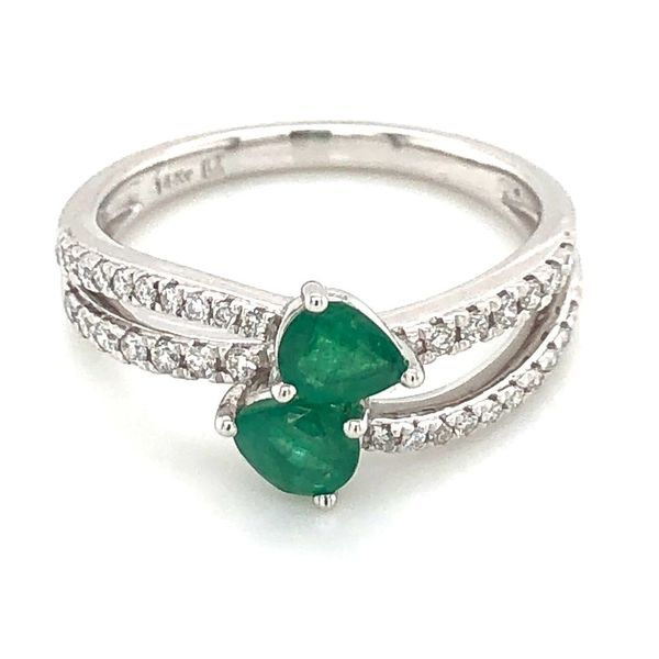 Two Stone Emerald Ring Sam Dial Jewelers Pullman, WA