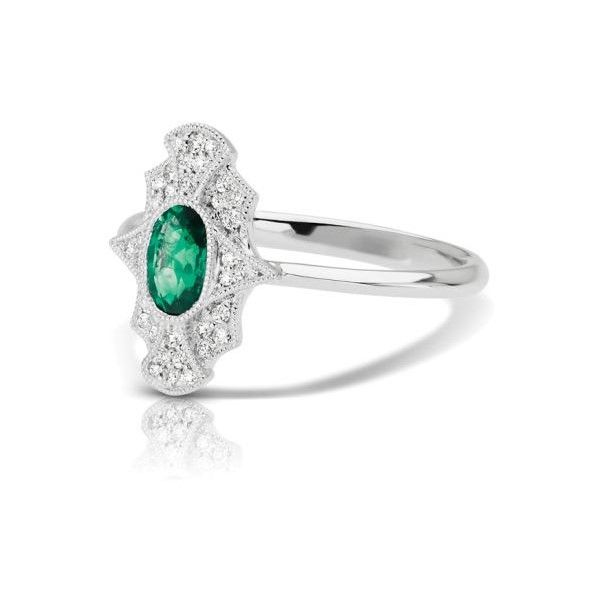 Emerald and Diamond Fashion Ring Image 2 Sam Dial Jewelers Pullman, WA