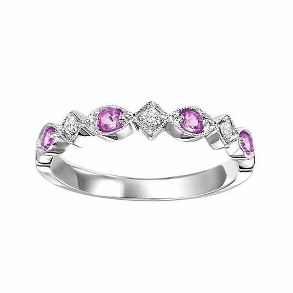 PINK SAPPHIRE AND DIAMOND STACKABLE Sam Dial Jewelers Pullman, WA