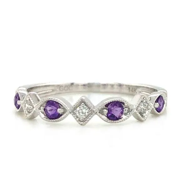 AMETHYST DIAMOND STACKABLE RING Sam Dial Jewelers Pullman, WA