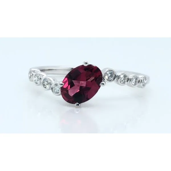Oval cut Pink Tourmaline Ring. Sam Dial Jewelers Pullman, WA