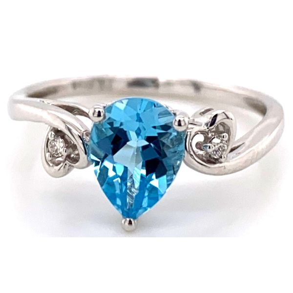 Blue Topaz Heart Ring Sam Dial Jewelers Pullman, WA