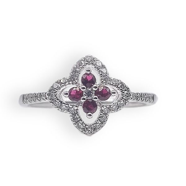 Ruby Clover Ring Image 2 Sam Dial Jewelers Pullman, WA