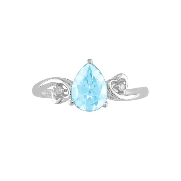 Pear Aquamarine Ring