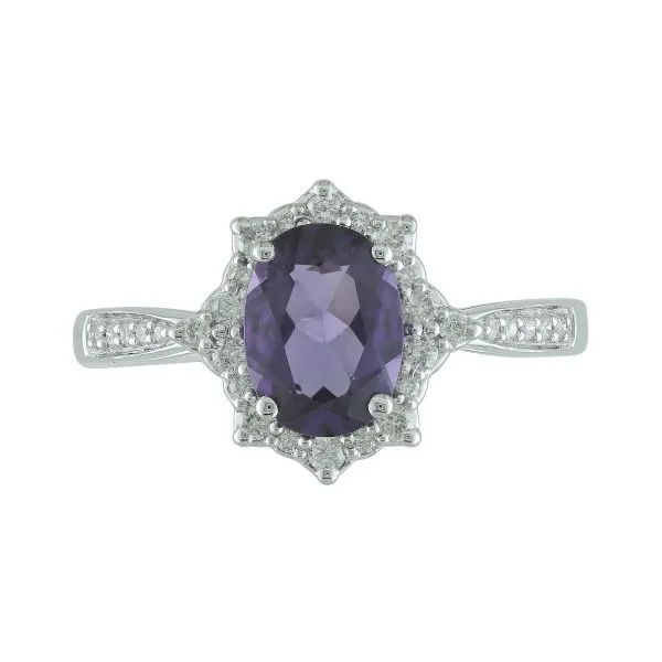 Amethyst Halo Ring Sam Dial Jewelers Pullman, WA