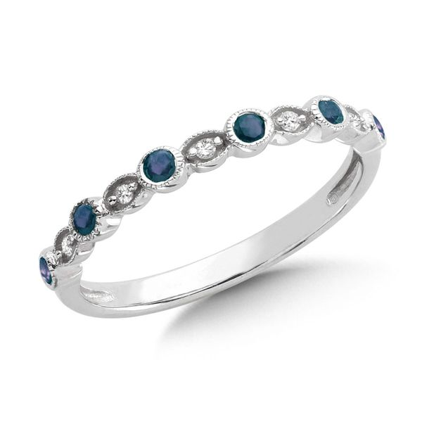 Sapphire and Diamond Stackable Sam Dial Jewelers Pullman, WA