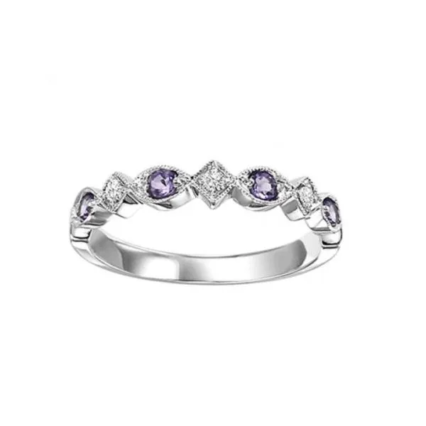 Diamond and Amythest Band Sam Dial Jewelers Pullman, WA