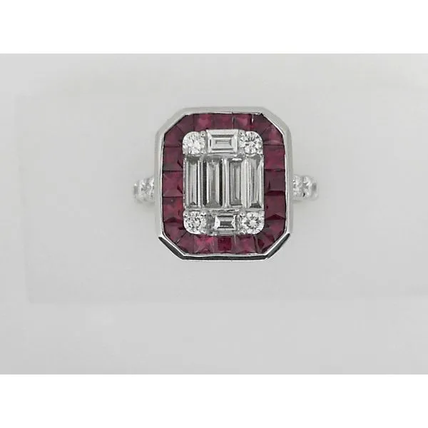 Ruby and Diamond Mosaic Ring Sam Dial Jewelers Pullman, WA