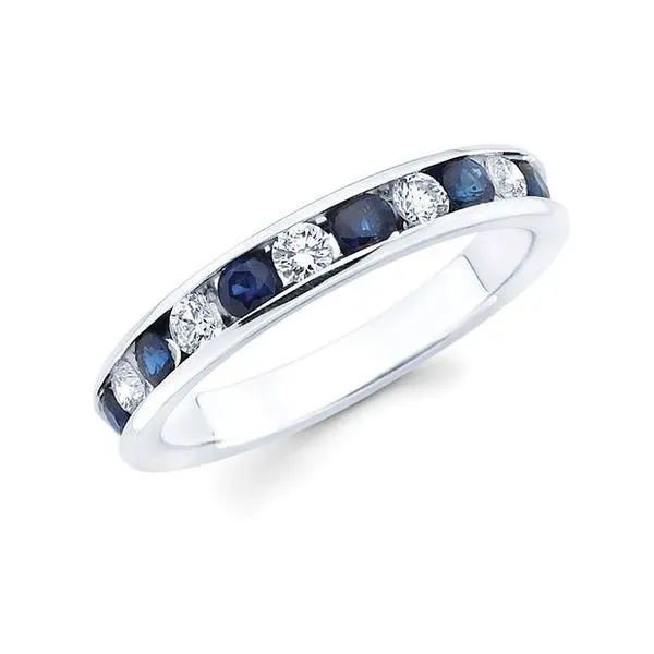 14KW Diamond Sapphire Channel Band Sam Dial Jewelers Pullman, WA
