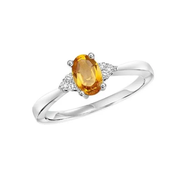 Citrine and Diamond Ring