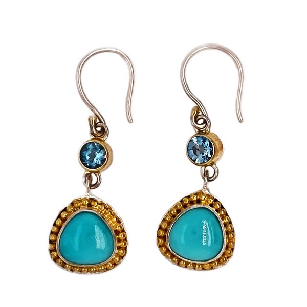 Vermeil Turquoise Earrings Sam Dial Jewelers Pullman, WA