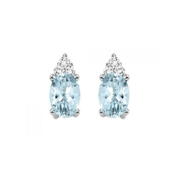 Aquamarine and Diamond Earrings Sam Dial Jewelers Pullman, WA