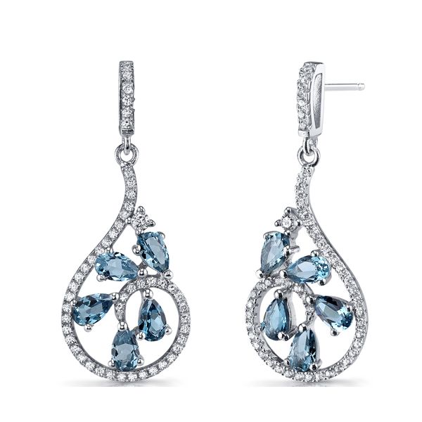 Sterling Silver Blue Topaz Earrings Sam Dial Jewelers Pullman, WA